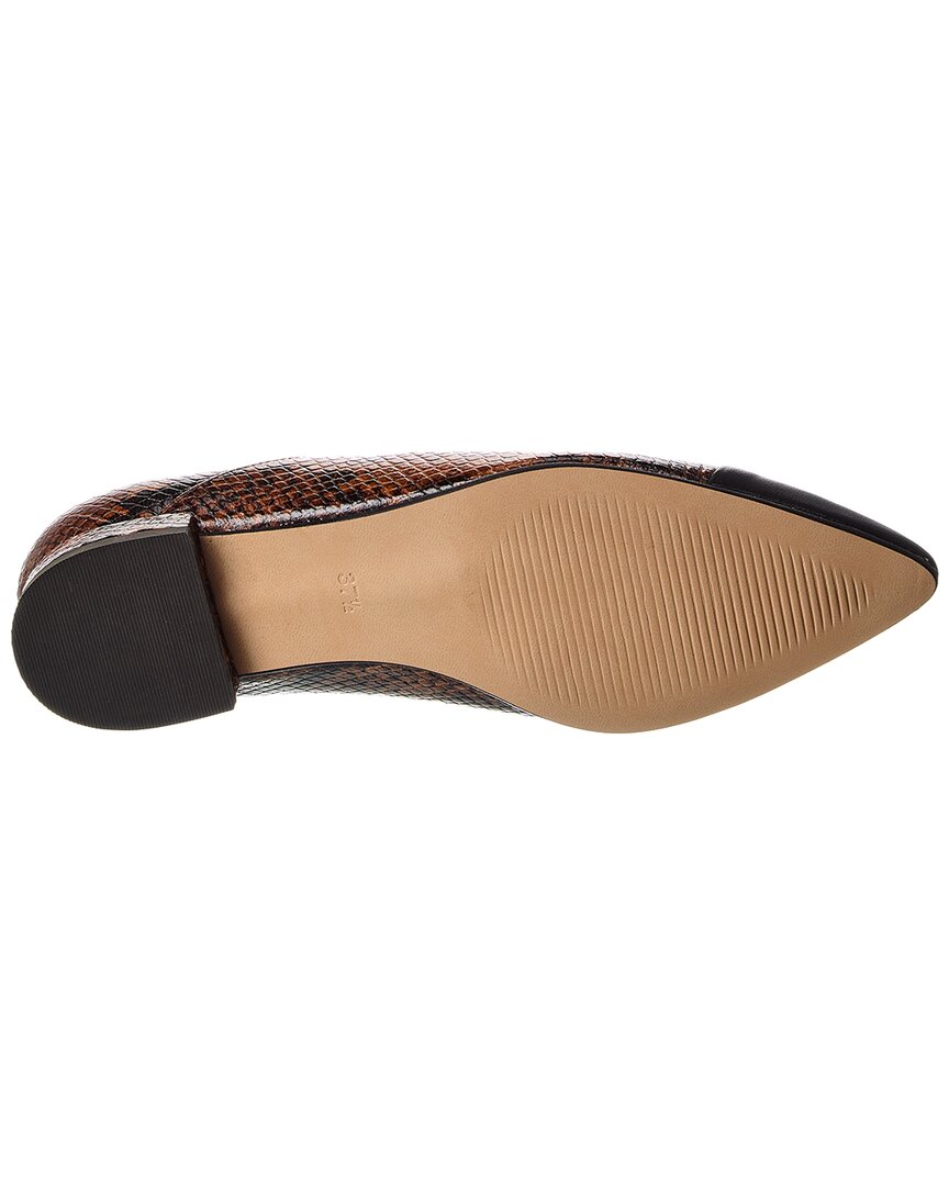 parma snake-embossed leather flat