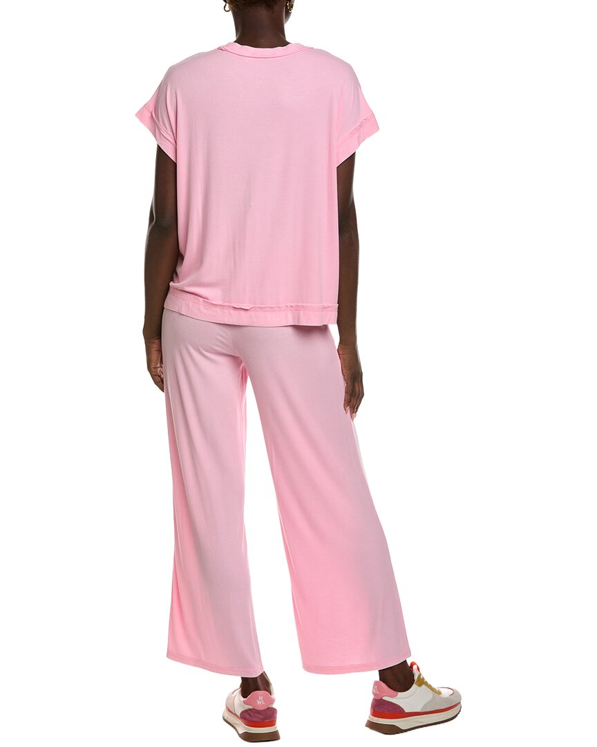 2pc ribbed acid wash top & pant set