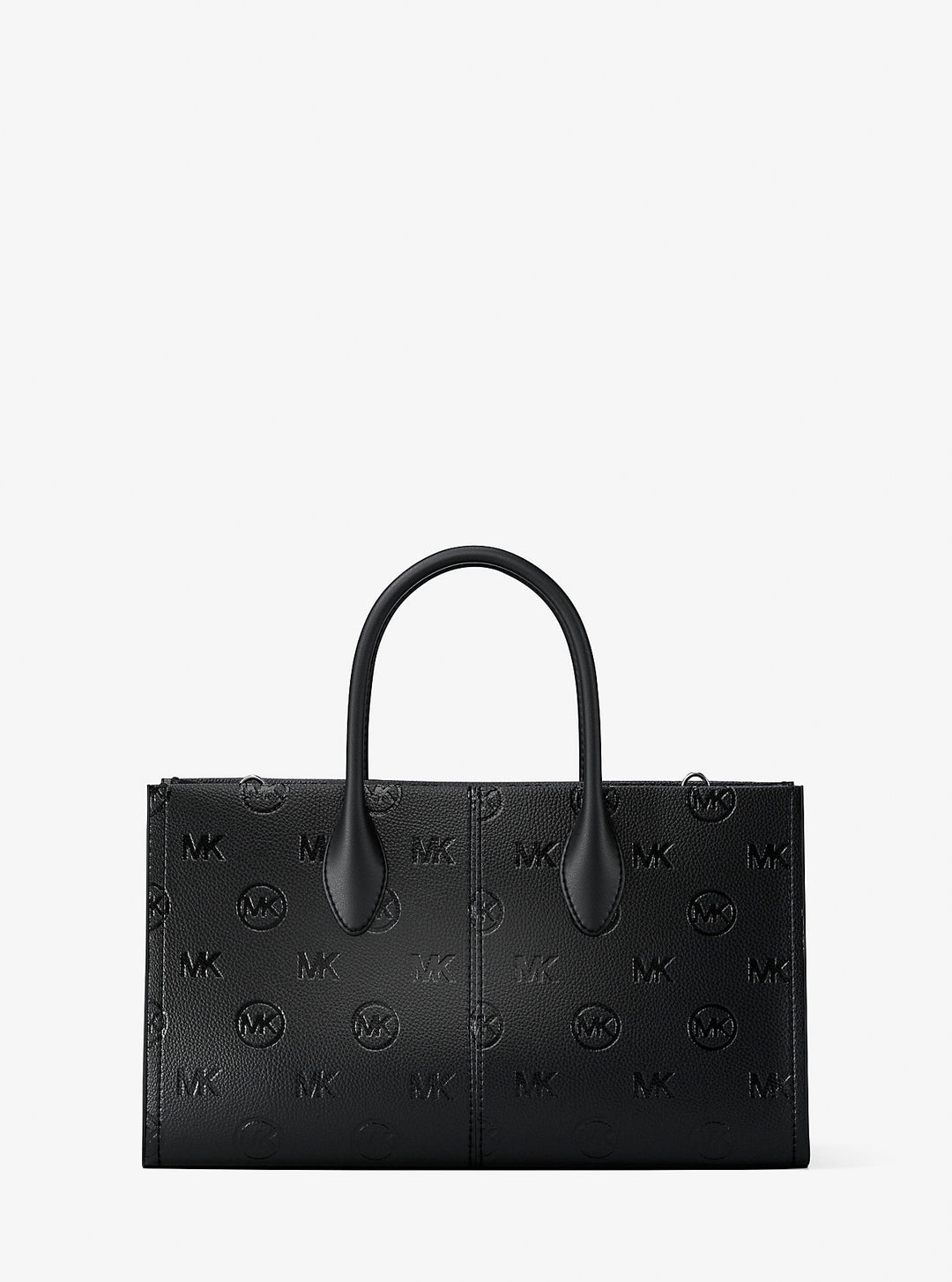 mirella medium logo debossed satchel