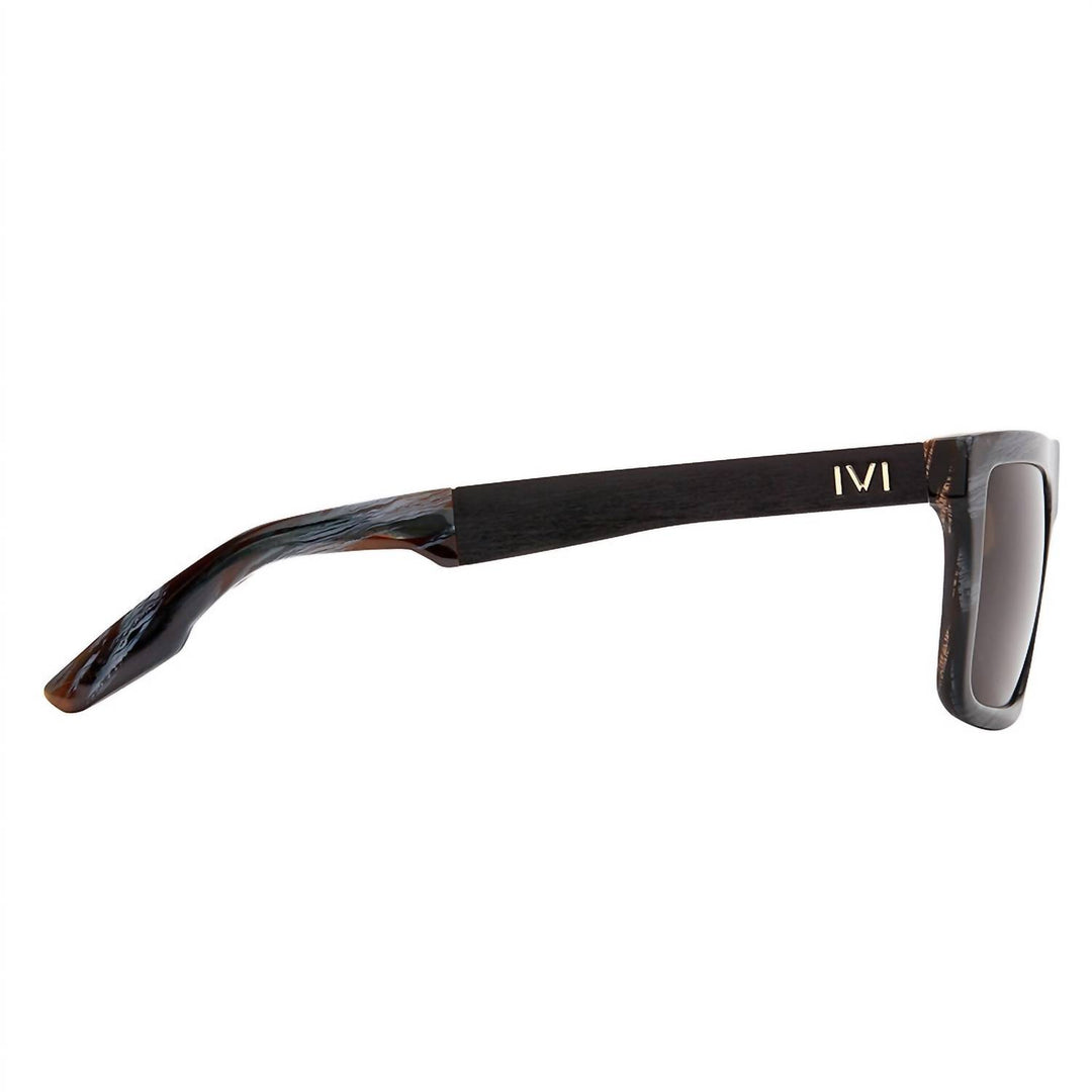 men's sepulveda sunglasses in polished double horn - black / bronze polarized