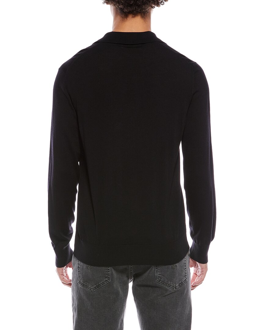 fine knit wool polo shirt