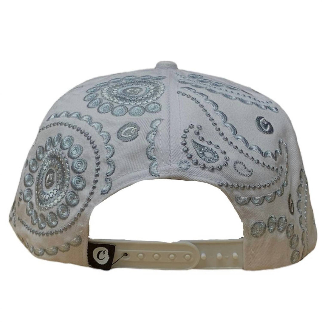 men's casablanca canvas snapback cap in white