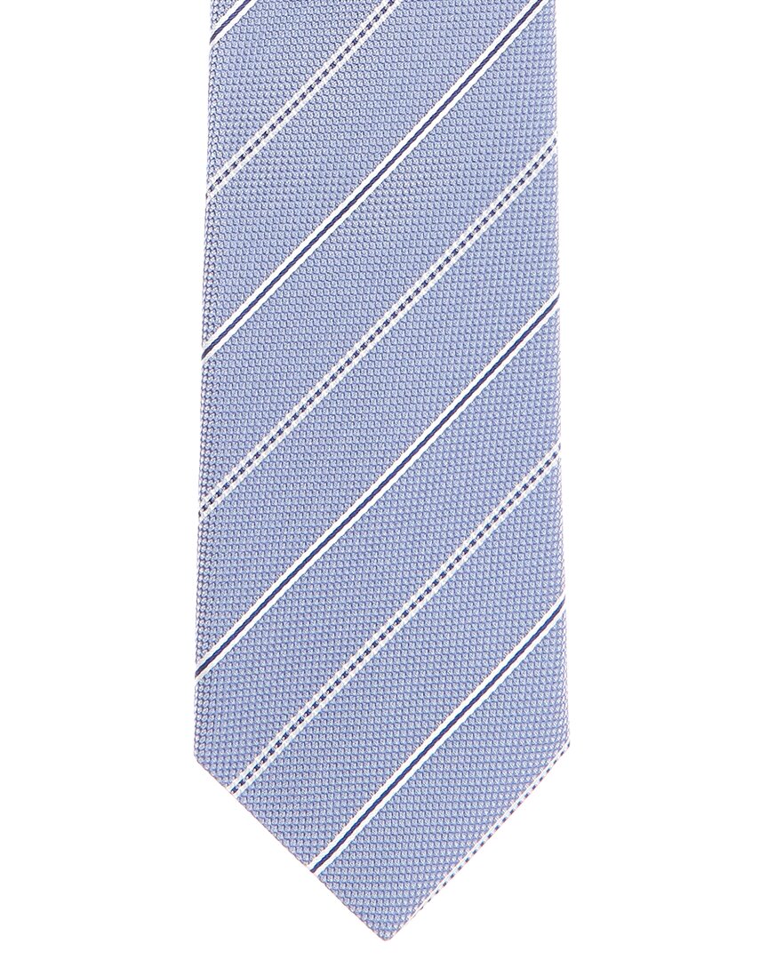 blue stripes silk-blend tie