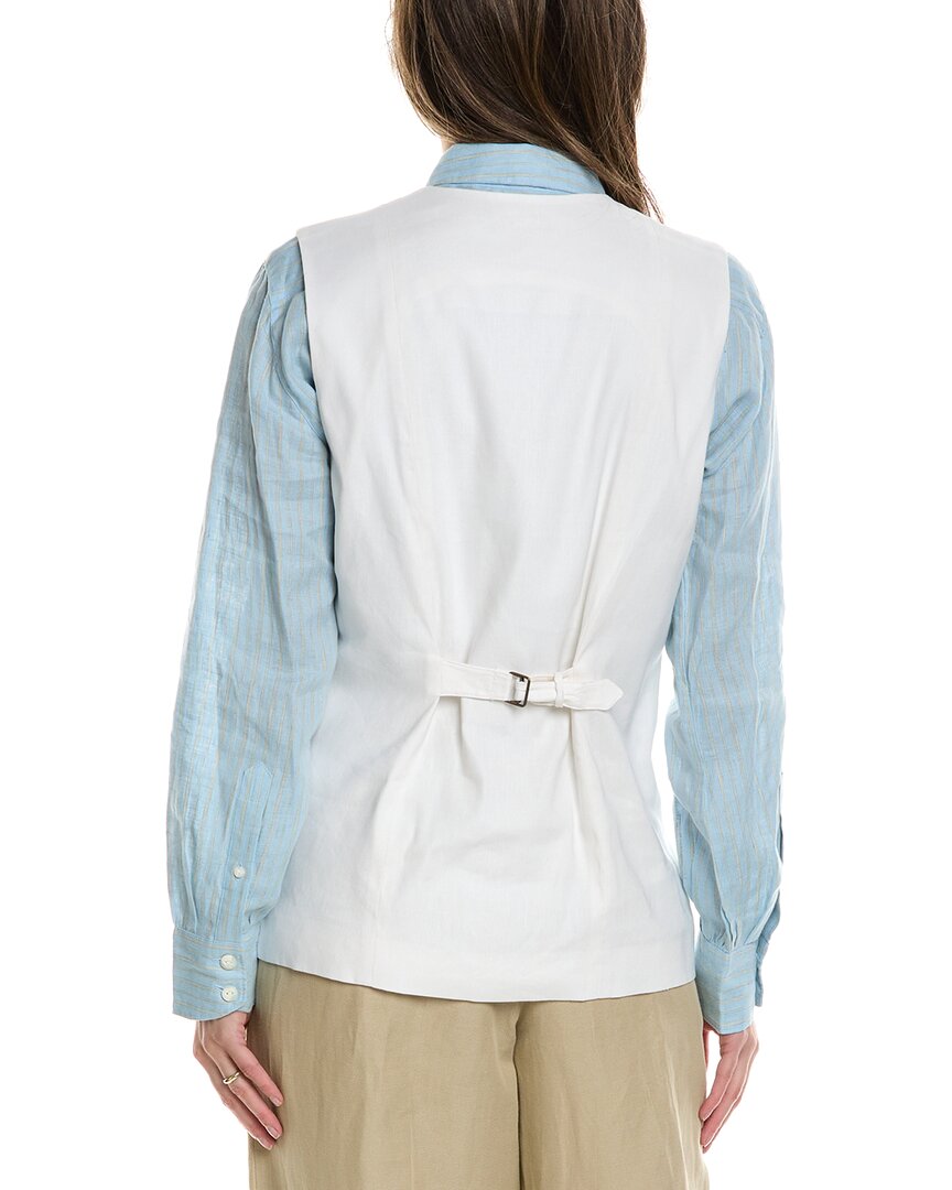 charlotte linen-blend vest