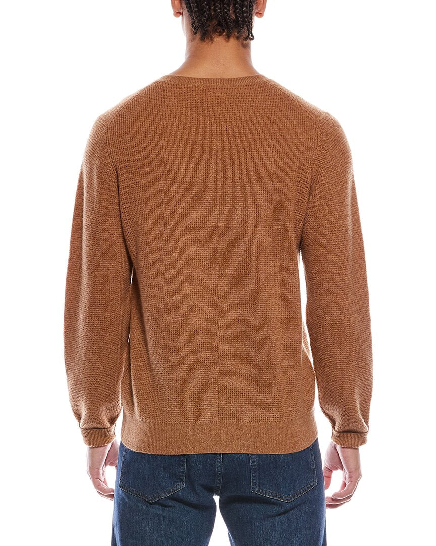 moss stitch wool & cashmere-blend crewneck sweater