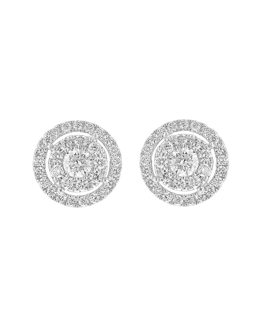 silver 0.97 ct. tw. lab-grown diamond earrings