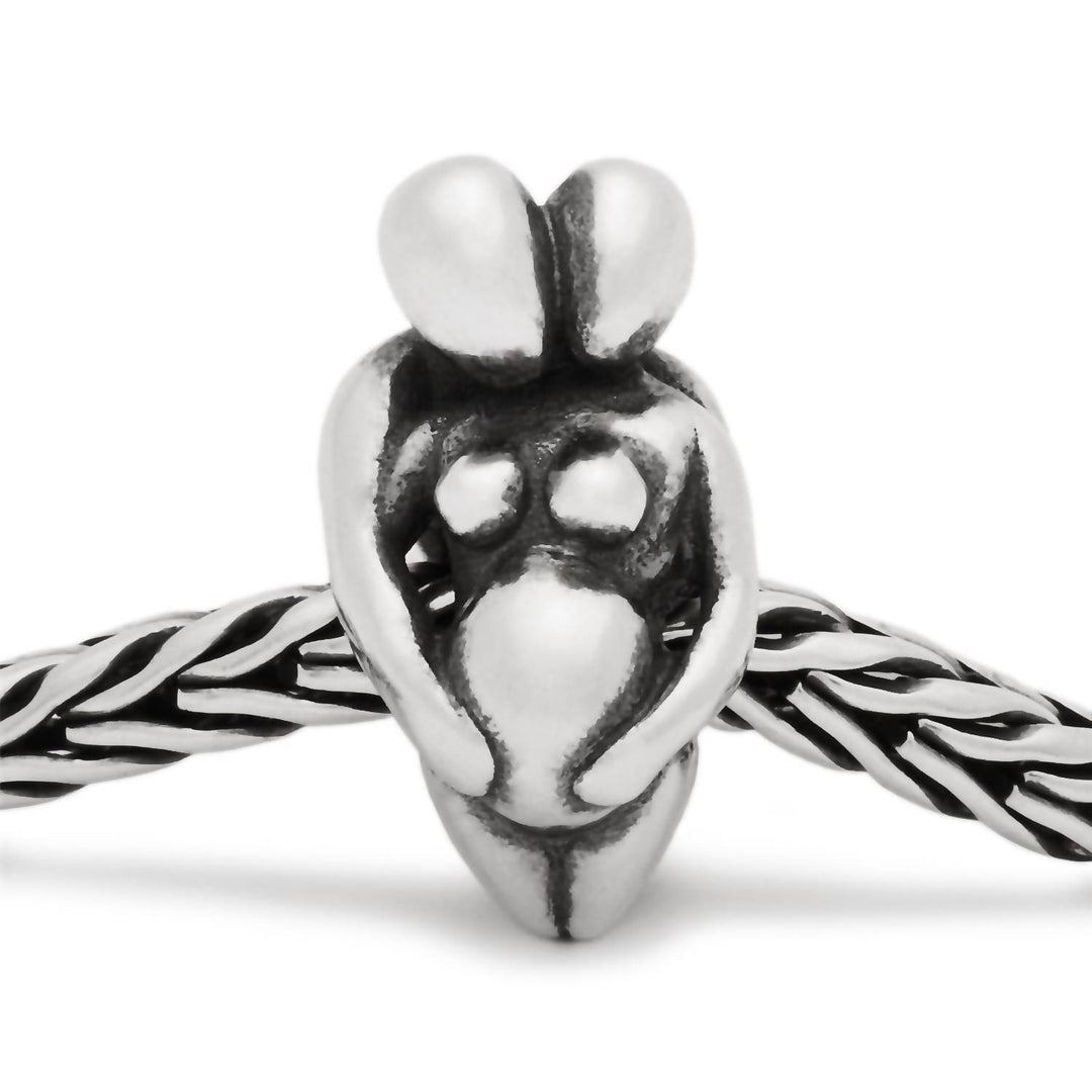 women's expectation bead charm in silver