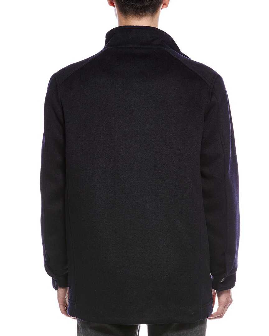 multipockets wool-blend field coat