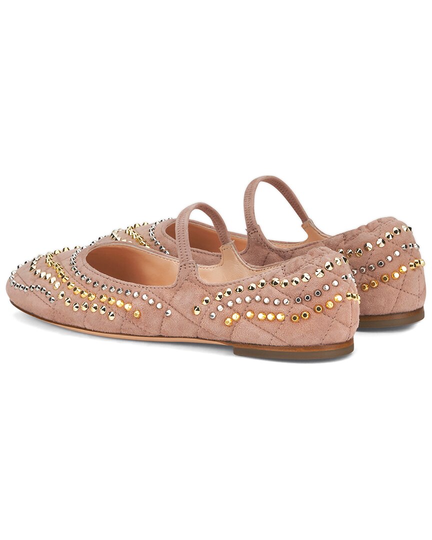 iris studs suede ballet flat
