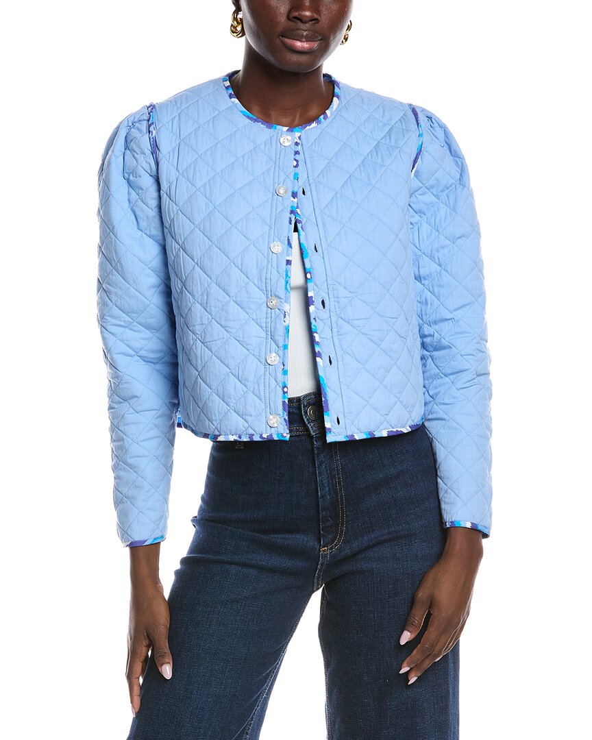 quilted print jacket