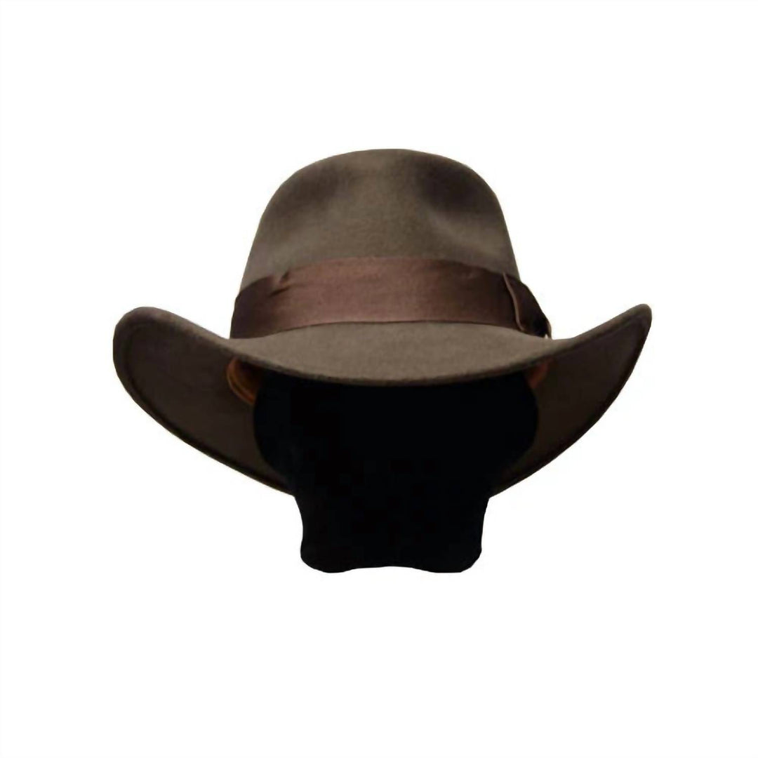 men's indy all seasons outback fedora hat in brown
