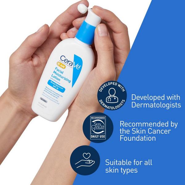 AM Lotion Face Moisturizer with SPF 30 for Balanced to Oily Skin