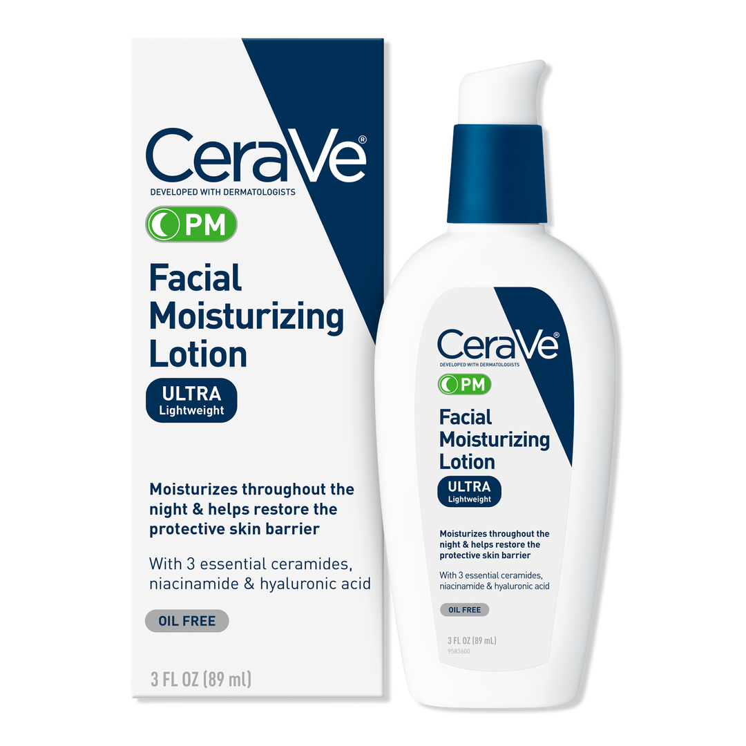 PM Lotion Face Moisturizer, Oil-free Night Cream for All Skin Types