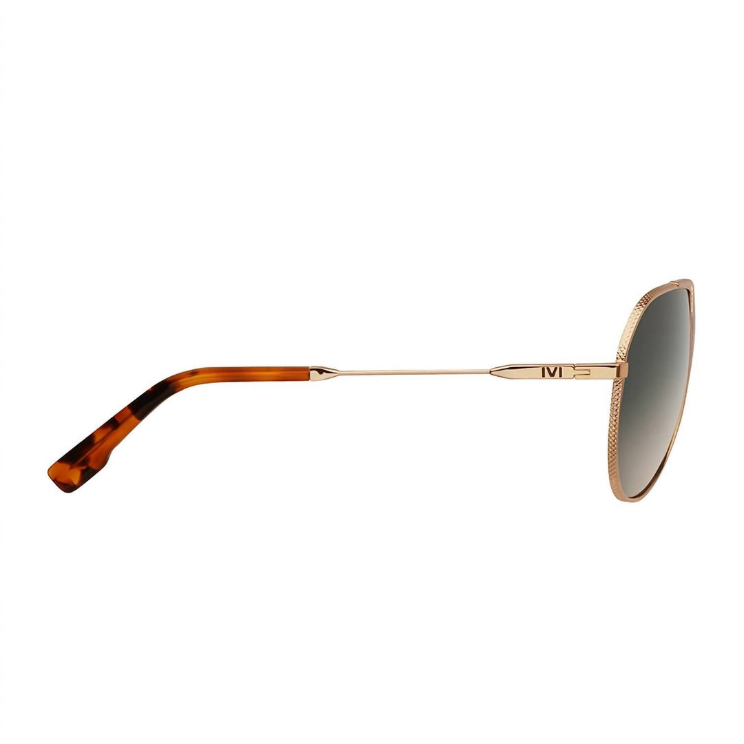 unisex blake polished sunglasses in gold / green gradient a/r lans