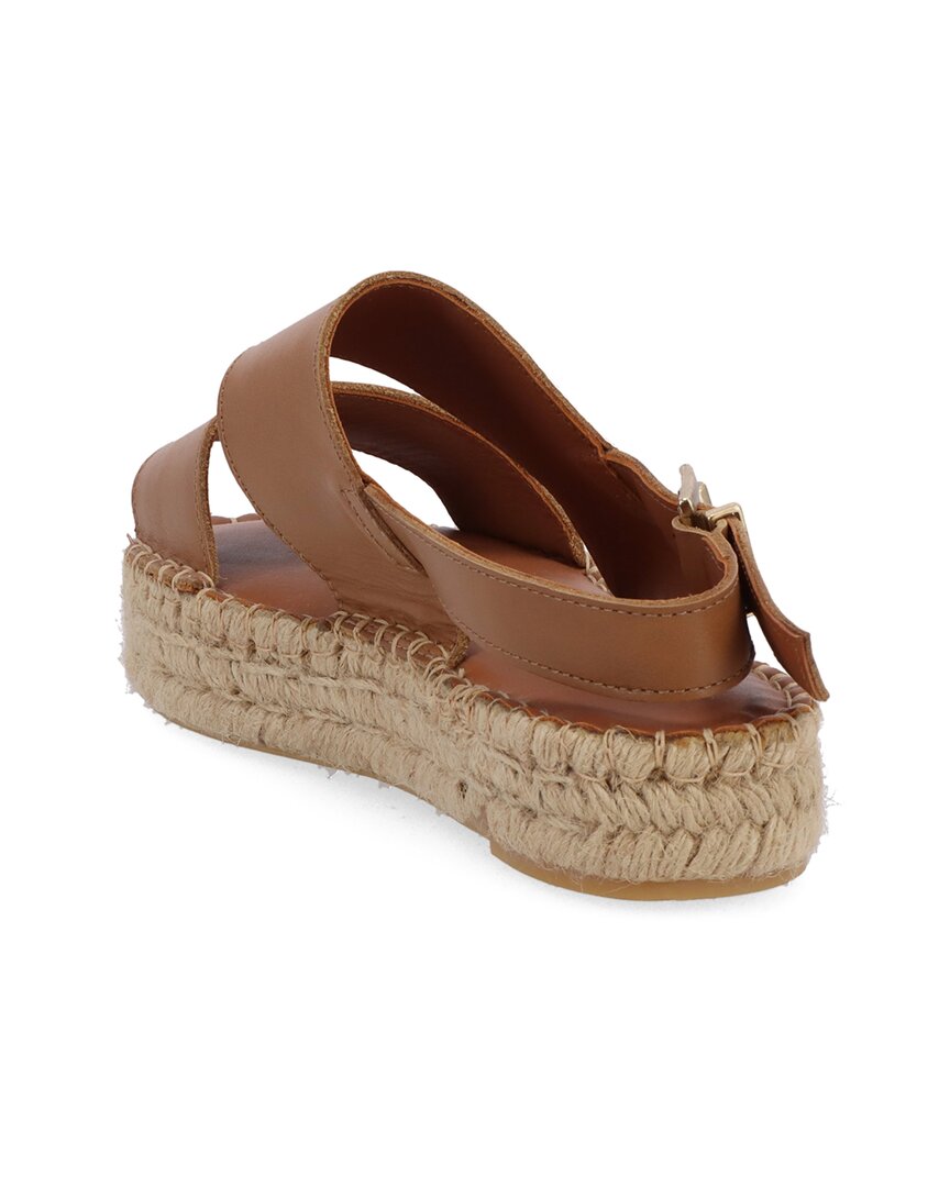double leather espadrille