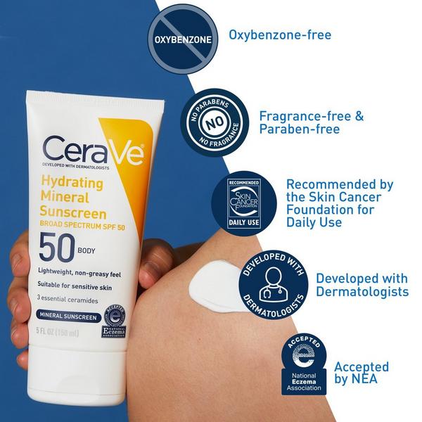 Hydrating Mineral Sunscreen Lotion for Body SPF 50 for All Skin Types