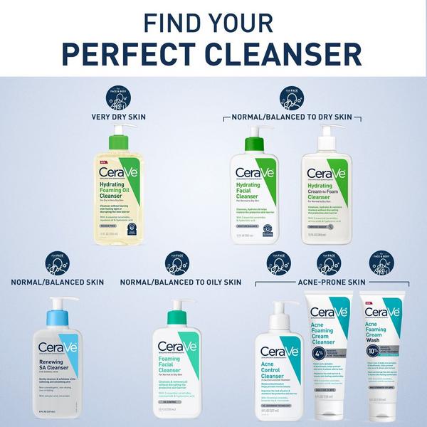 Acne Control Cleanser for Face with 2% Salicylic Acid & Purifying Clay for Oily Skin
