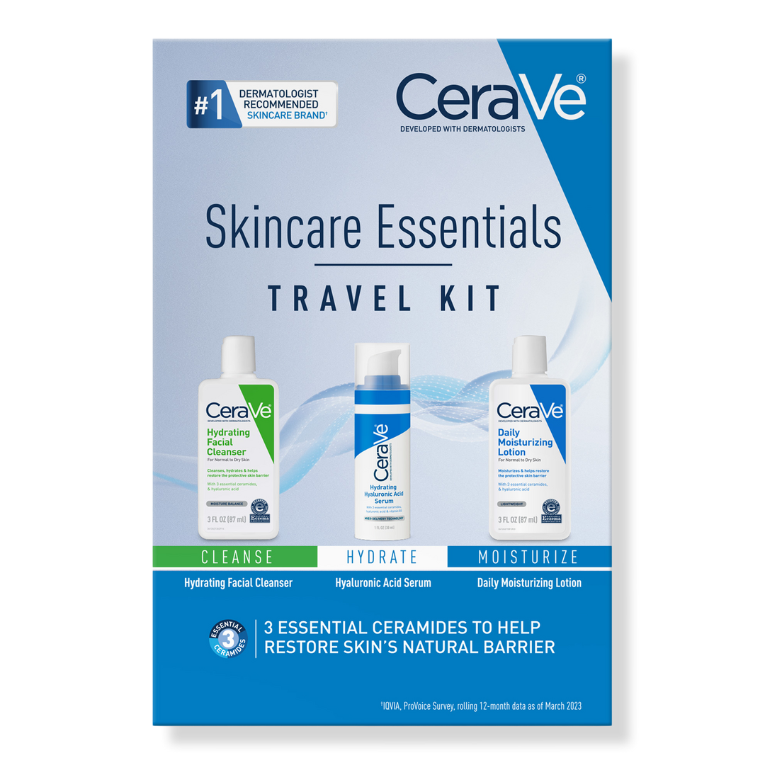 Skincare Essentials Travel Size Kit for Balanced to Dry Skin