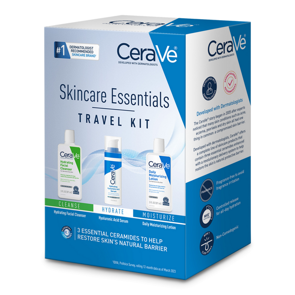Skincare Essentials Travel Size Kit for Balanced to Dry Skin