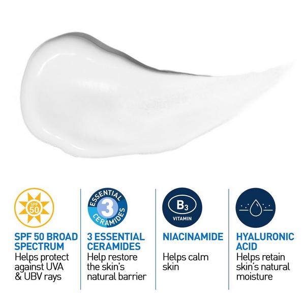 AM Lotion Face Moisturizer with SPF 50 for Balanced to Oily Skin