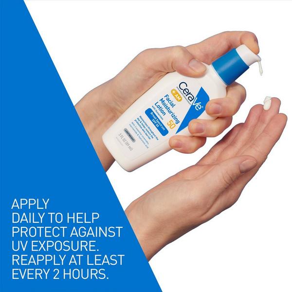 AM Lotion Face Moisturizer with SPF 50 for Balanced to Oily Skin