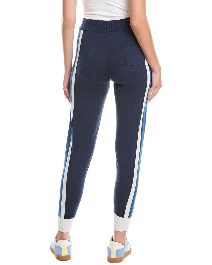 sporty colorblock silk-blend jogger