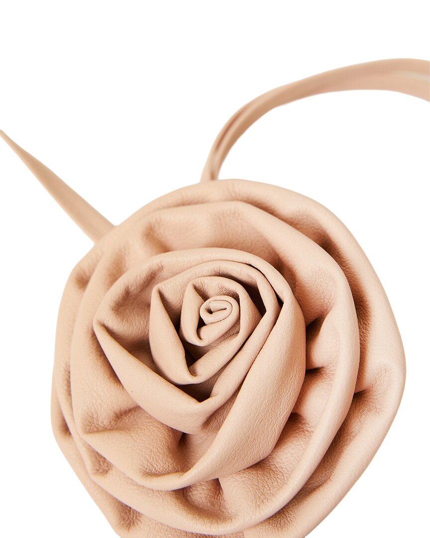 rosette leather wrap belt