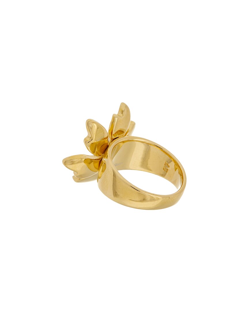 cherry blossom enameled flower ring