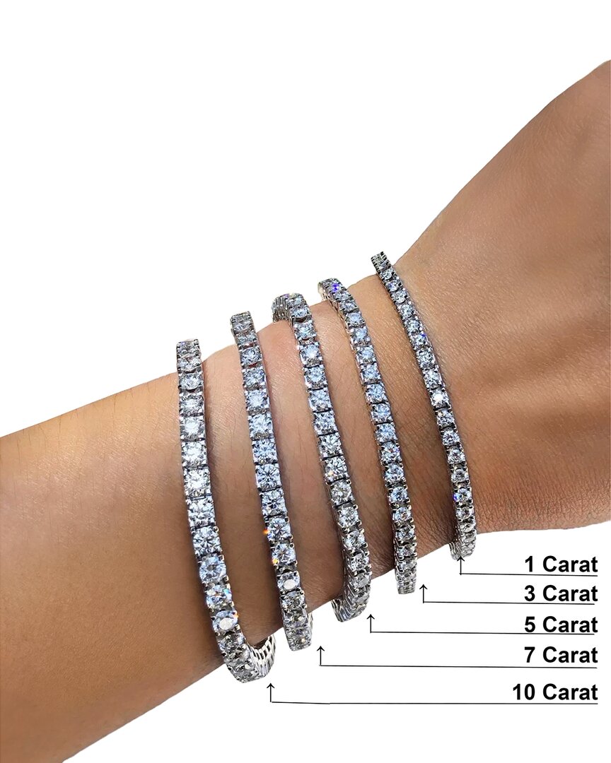 14k 8.00 ct. tw. lab-grown diamond tennis bracelet