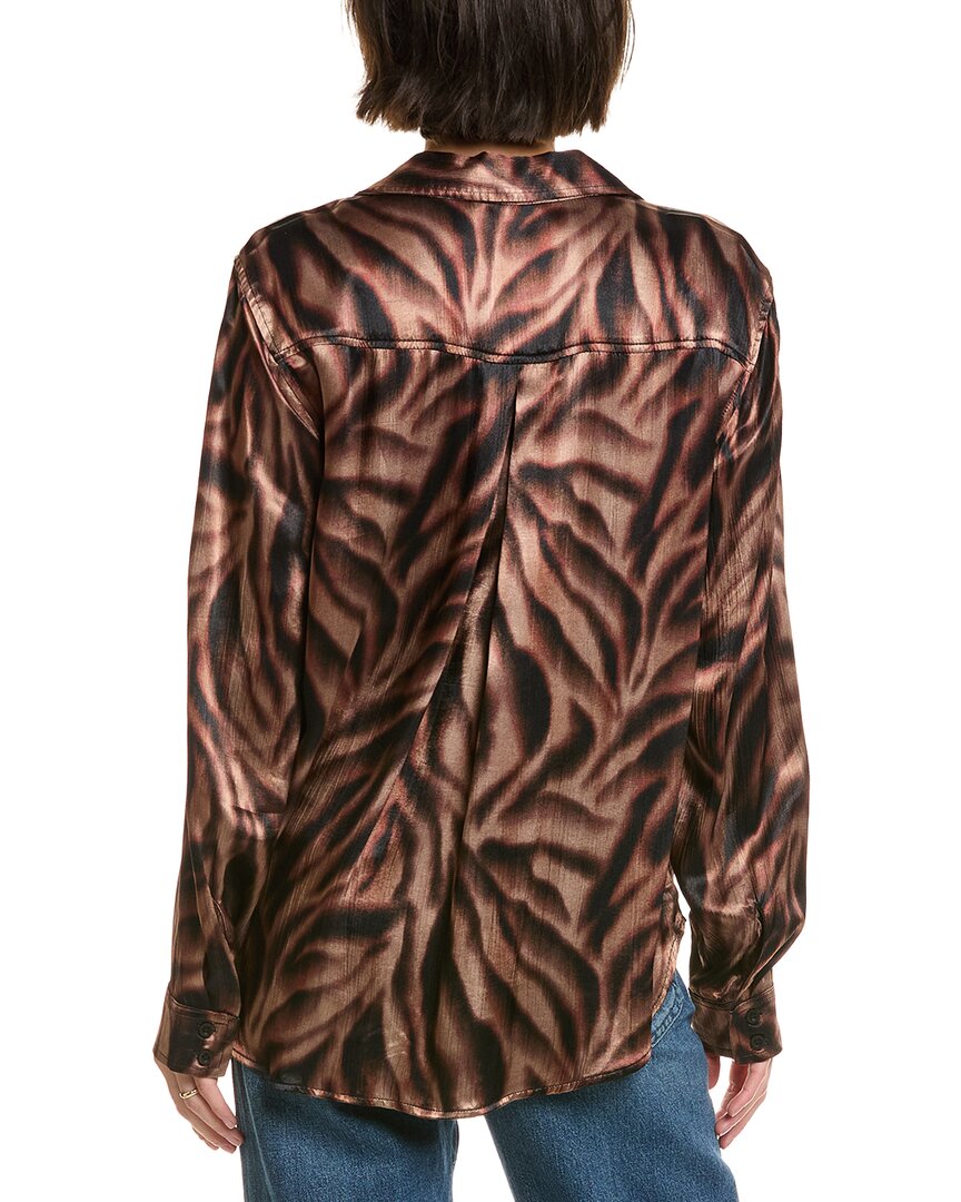 textured satin shirt