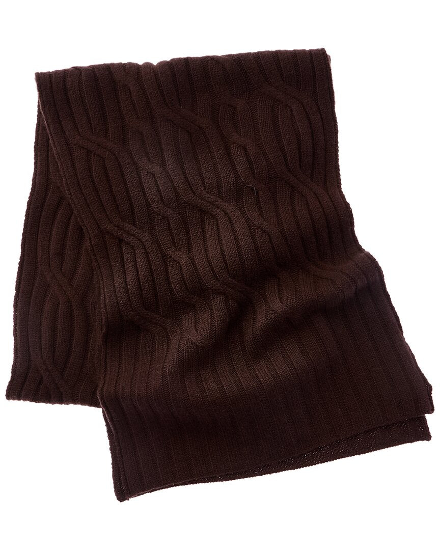 wide cable cashmere scarf