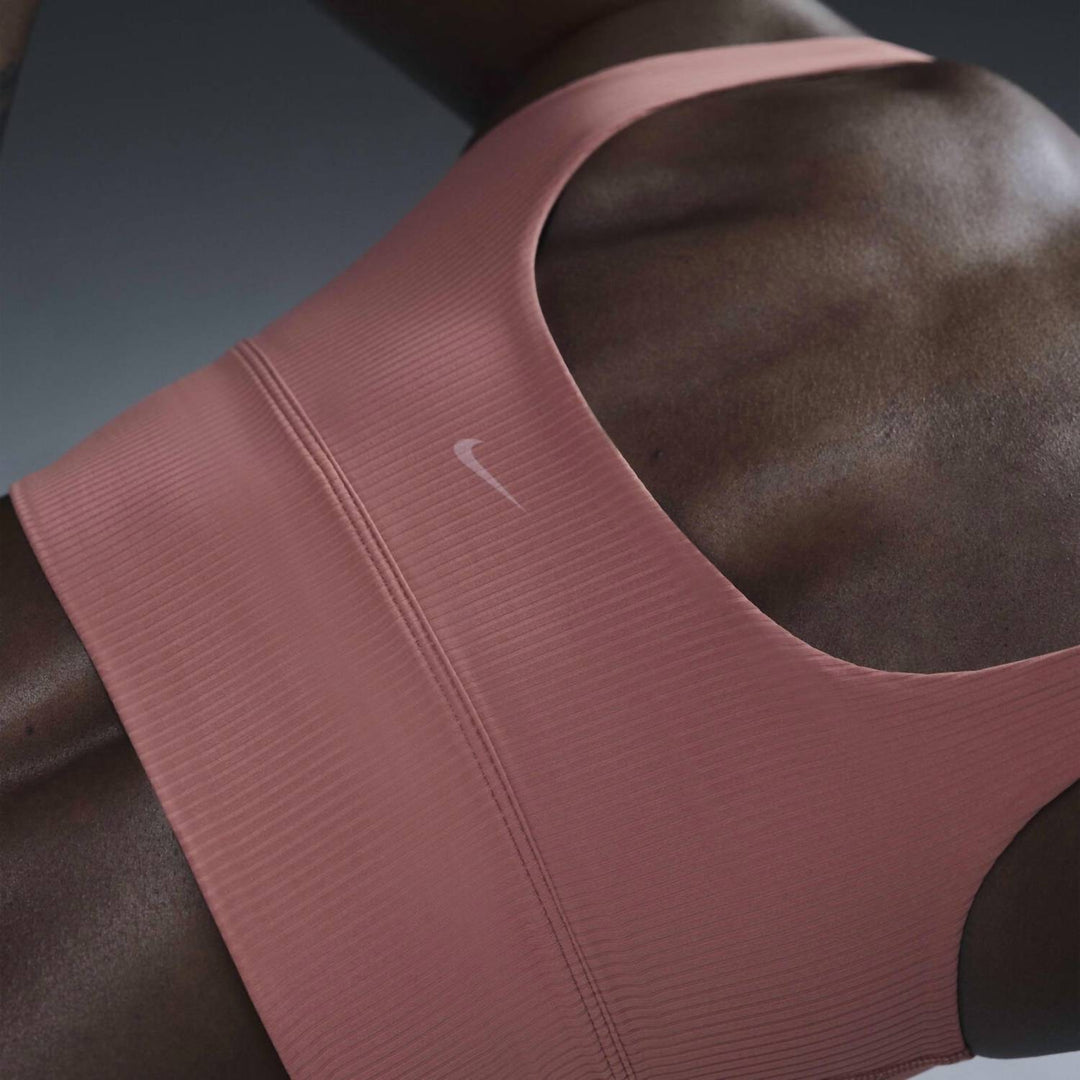 womens zenvy rib light-support yoga sports bra in rose/blush 60