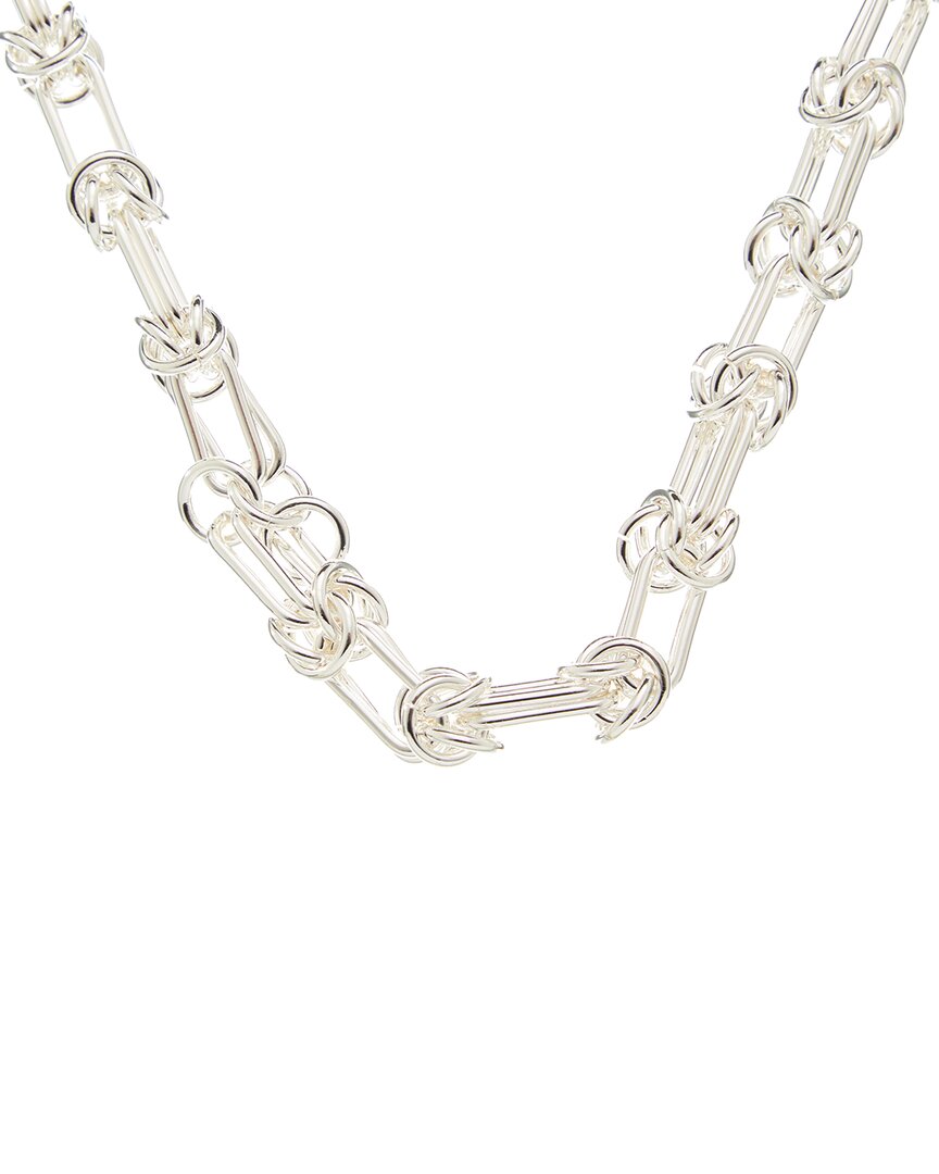 silver plated chunky necklace