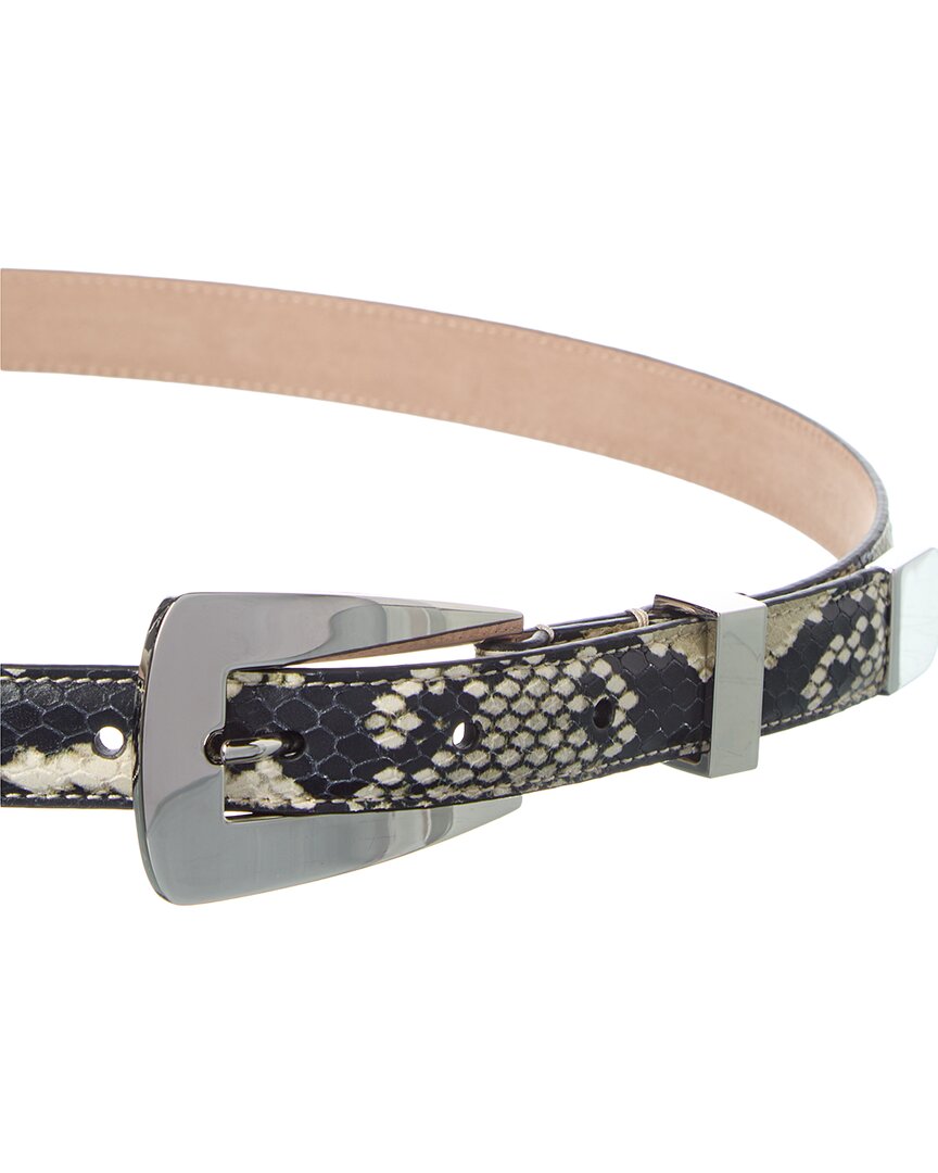 lucca snake-embossed leather belt