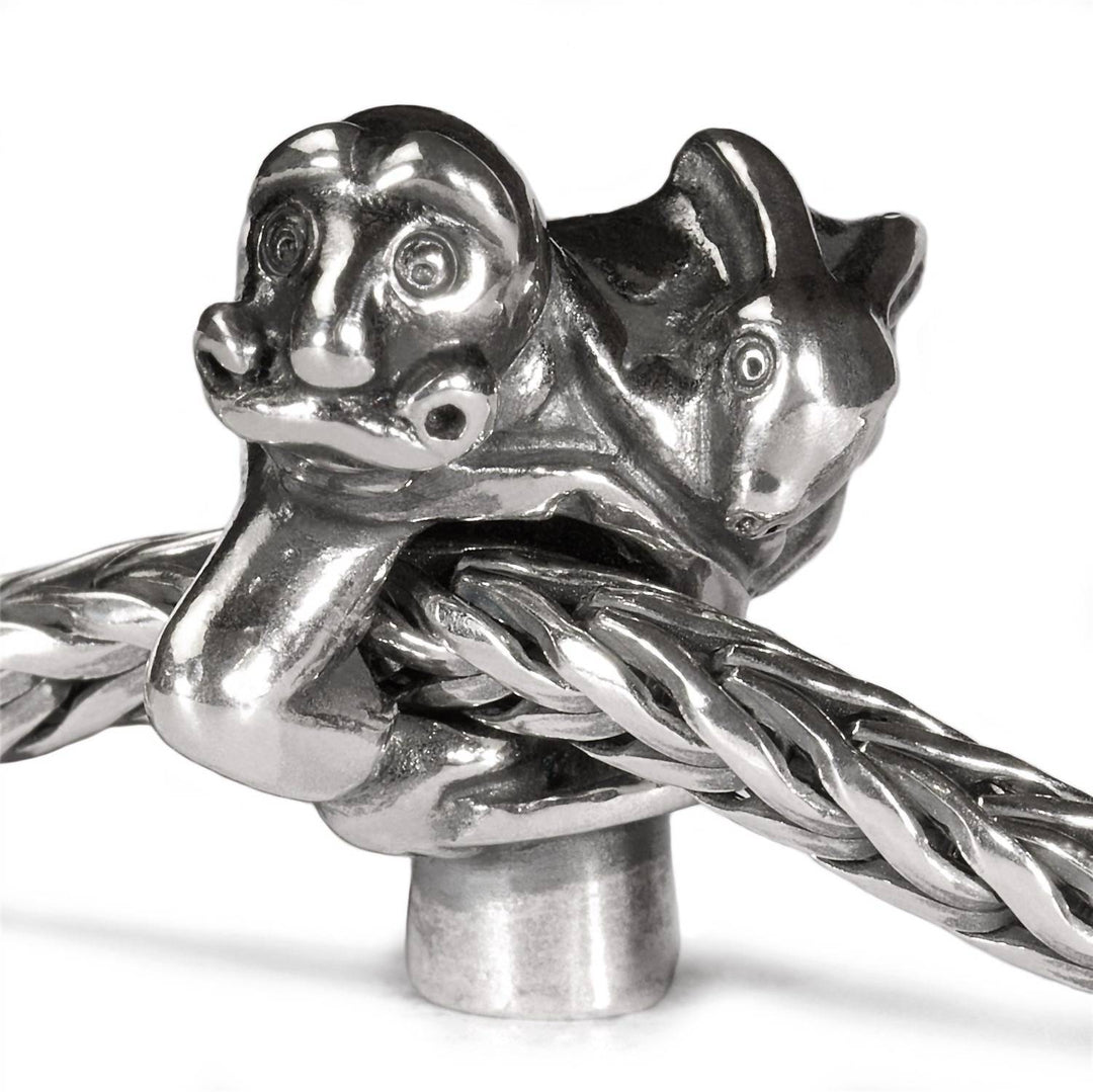 women's magician bead charm in silver