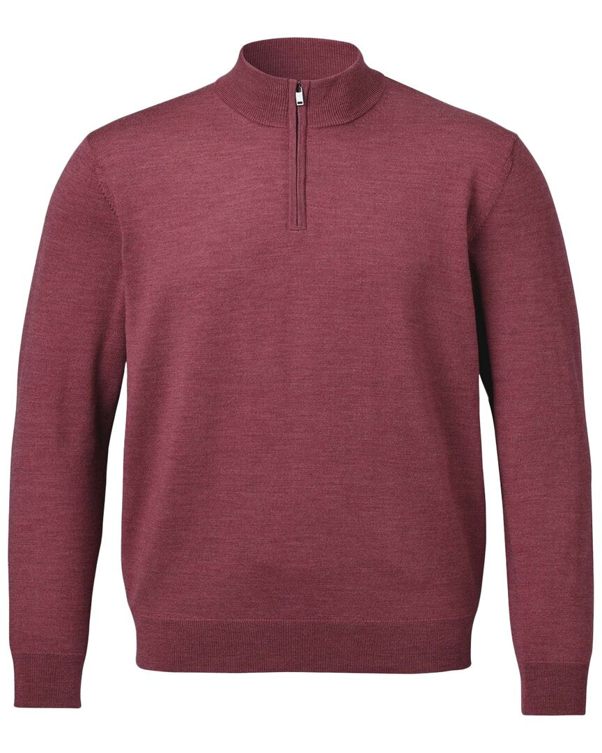 merino wool zip neck sweater