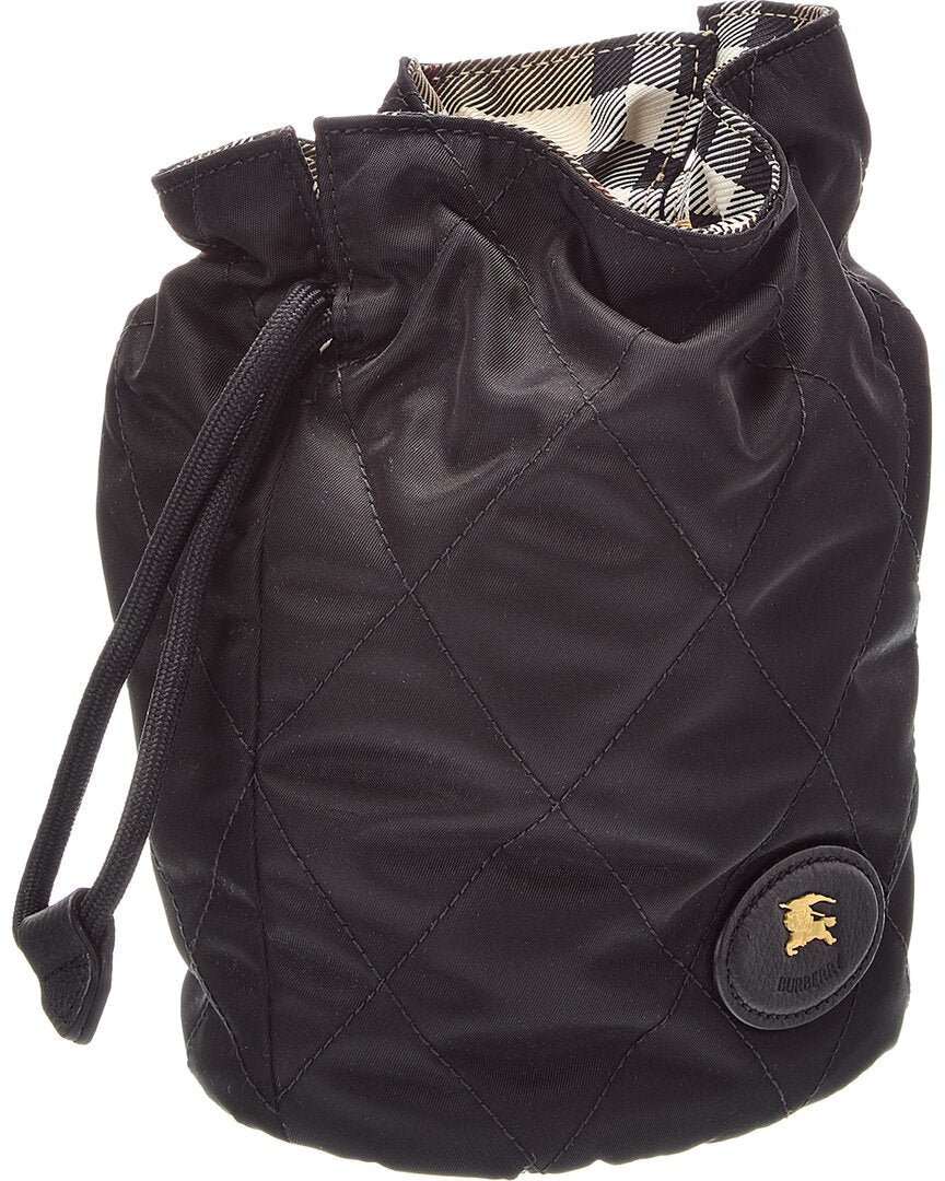 horseshoe quilted canvas bucket bag
