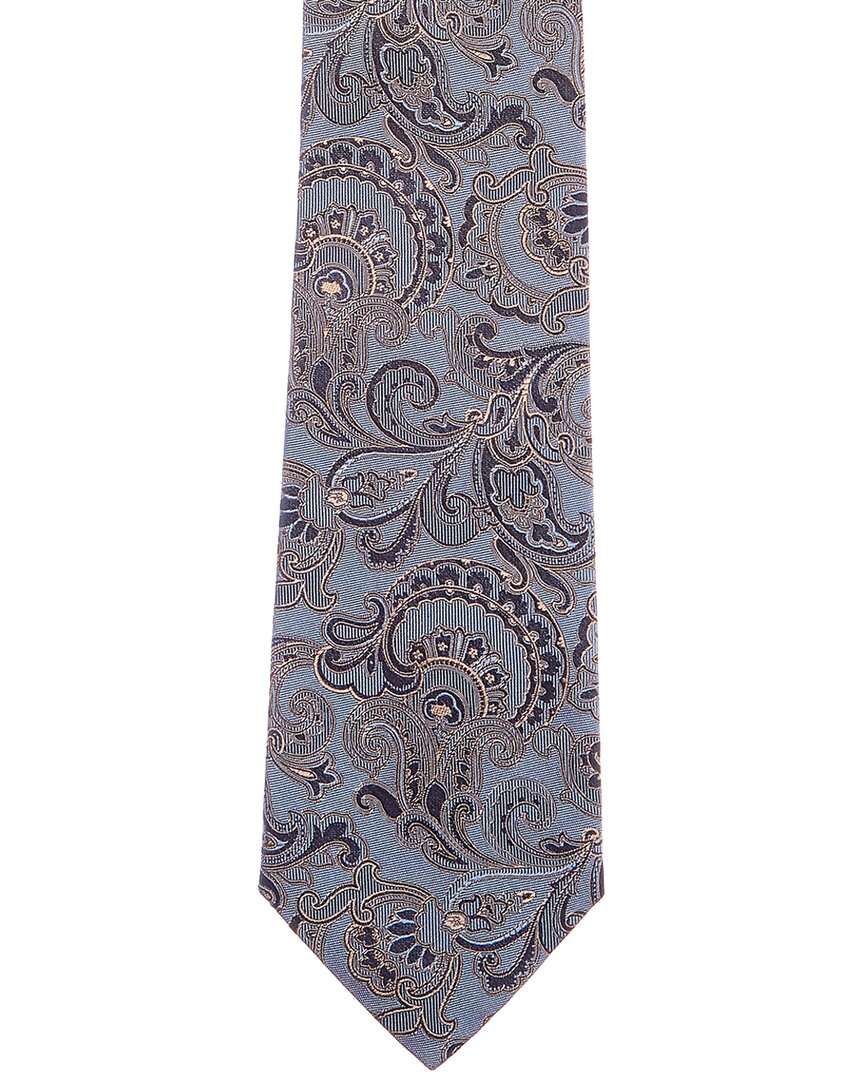 blue paisley silk tie