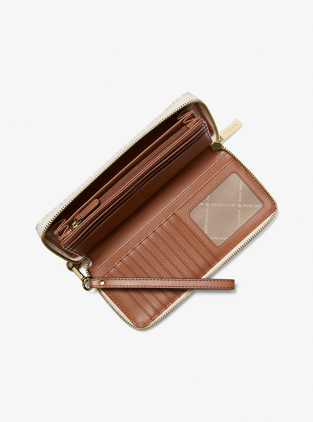 jet set travel large logo continental wristlet