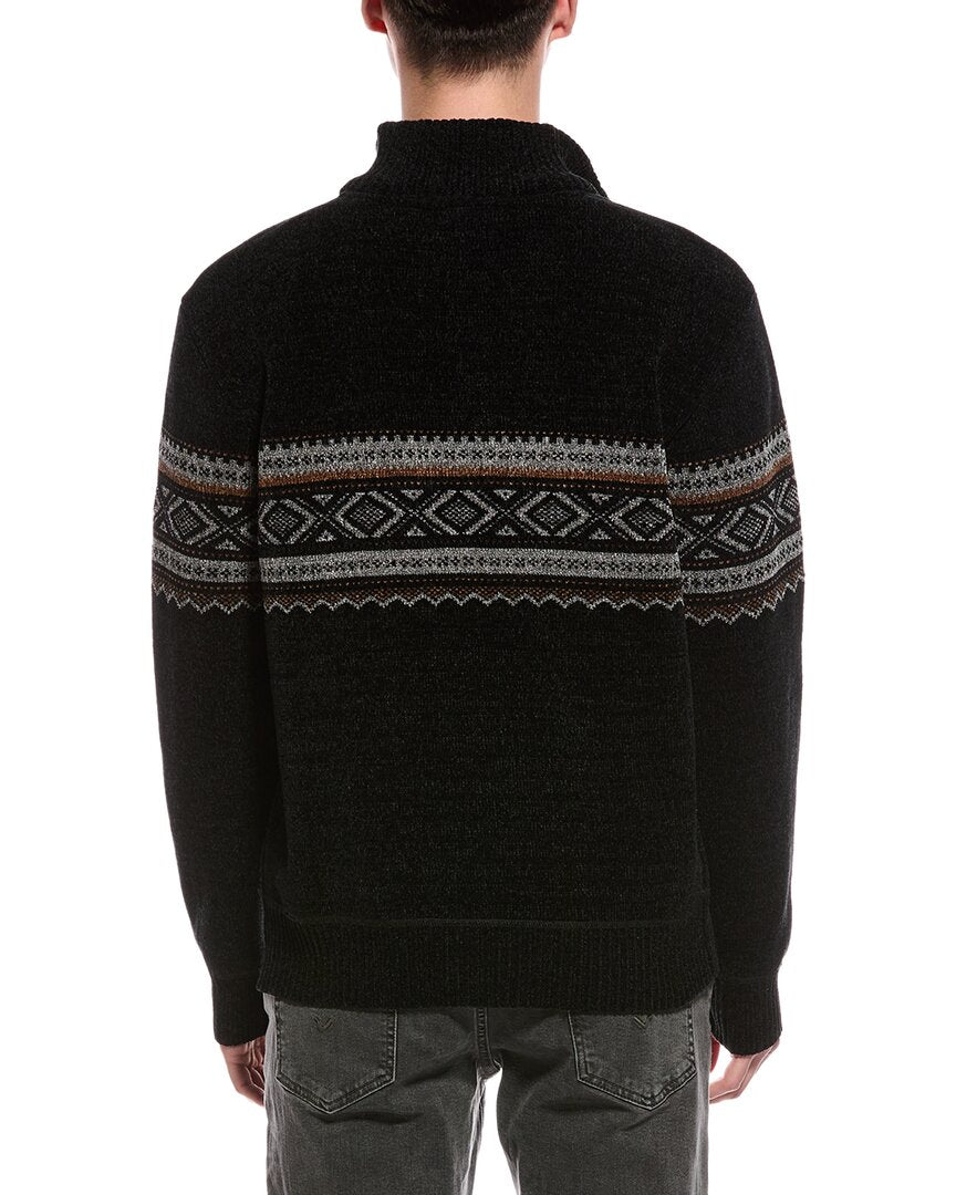semi fit 1/4-zip mock neck sweater