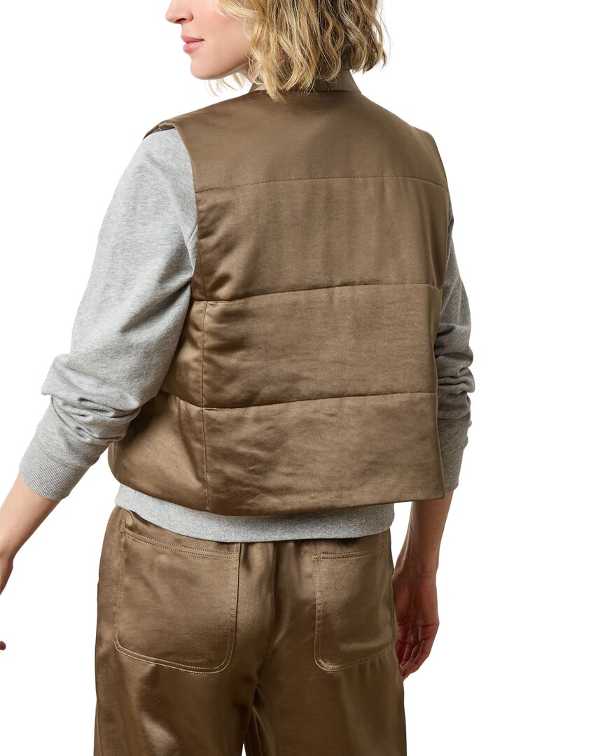 satin quilted vest