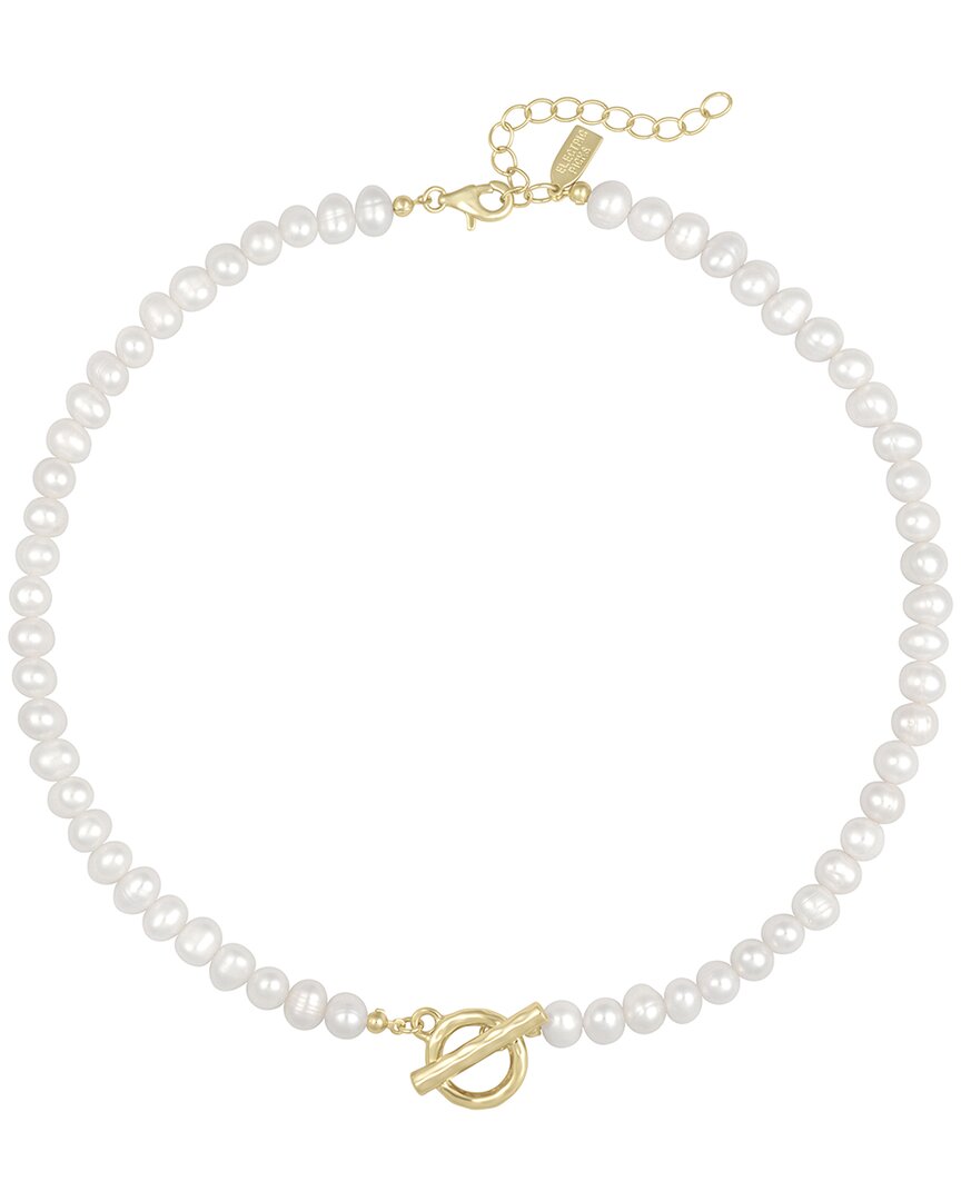 14k plated 6mm pearl vacation mode necklace