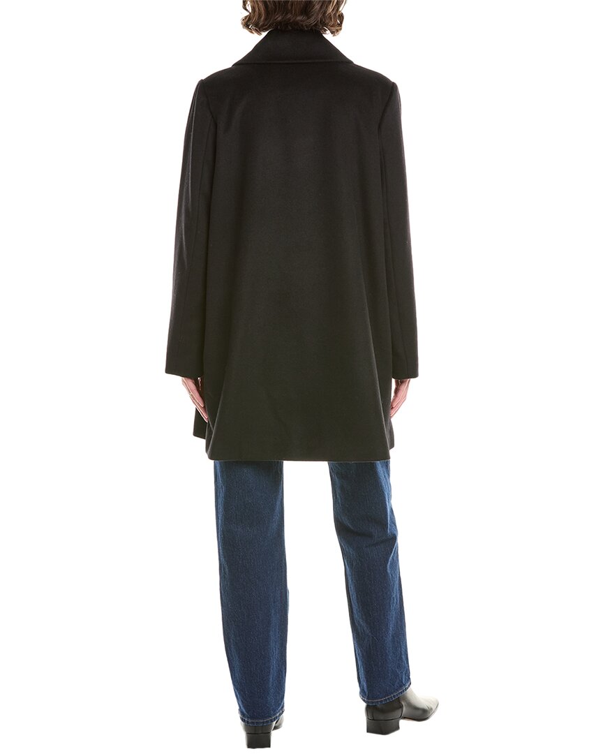 grand sleek wool-blend coat