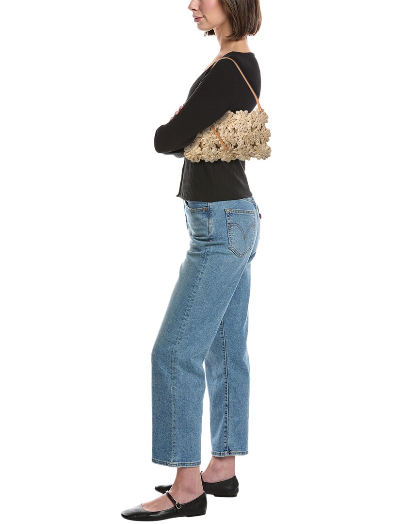 the ravello floral mini straw pouch