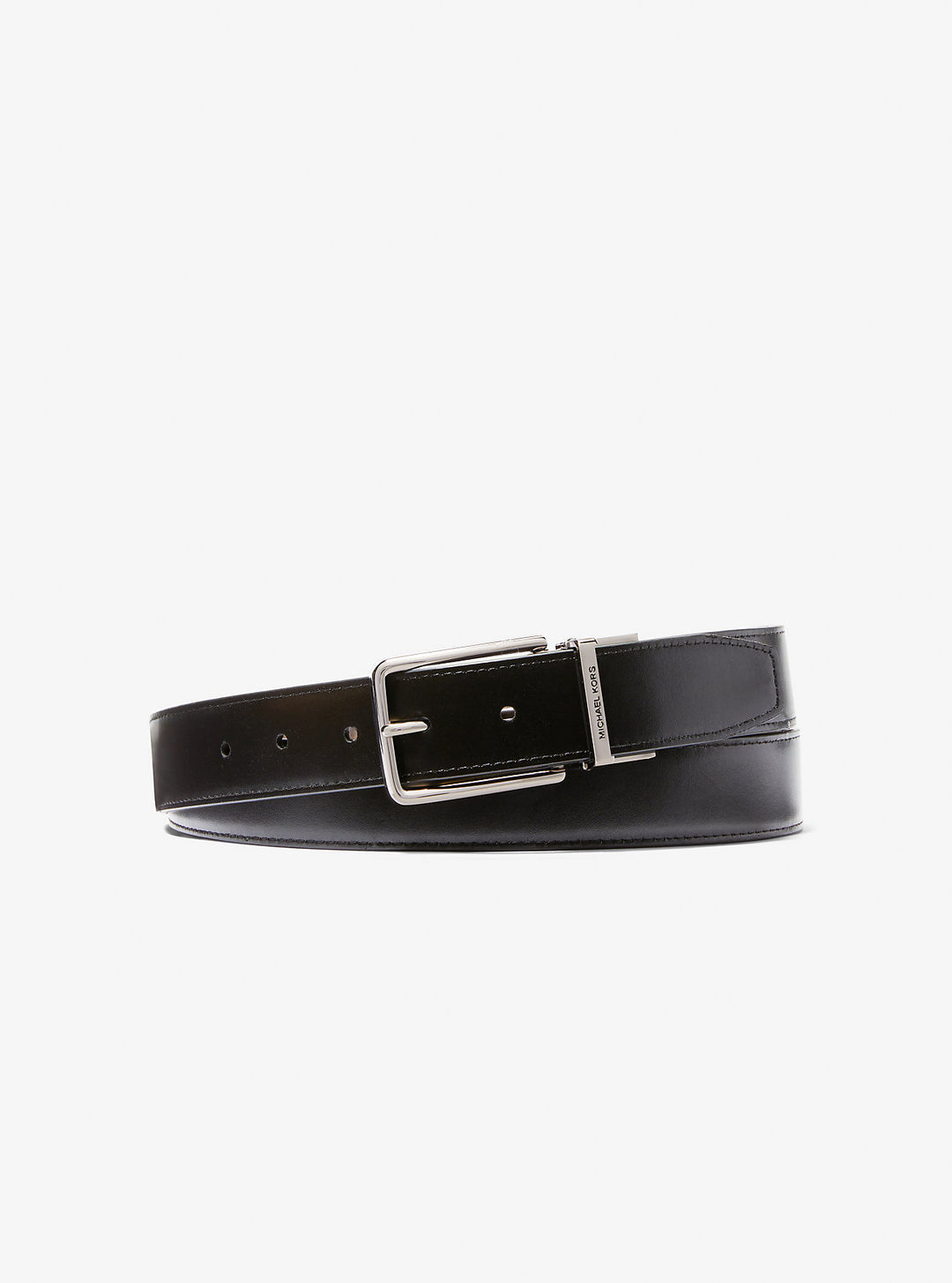reversible logo and leather belt