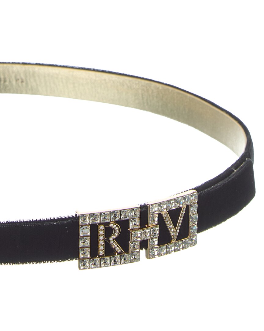leather & velvet belt