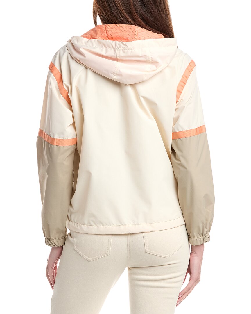 1/2-zip mechanical stretch woven ripstop top