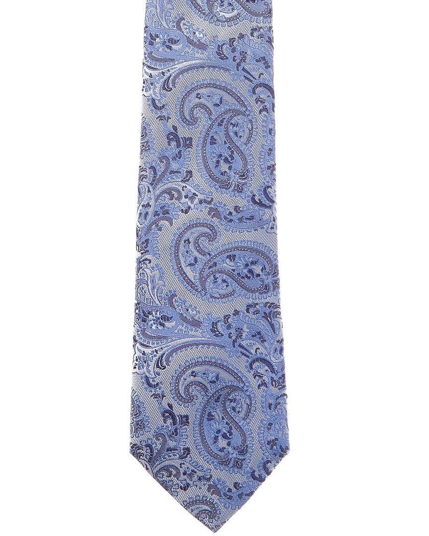 blue paisley silk tie