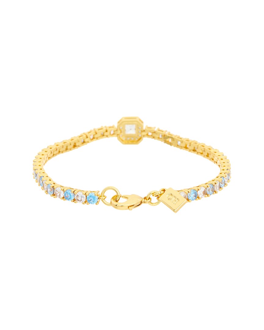 18k plated cz statement necklace
