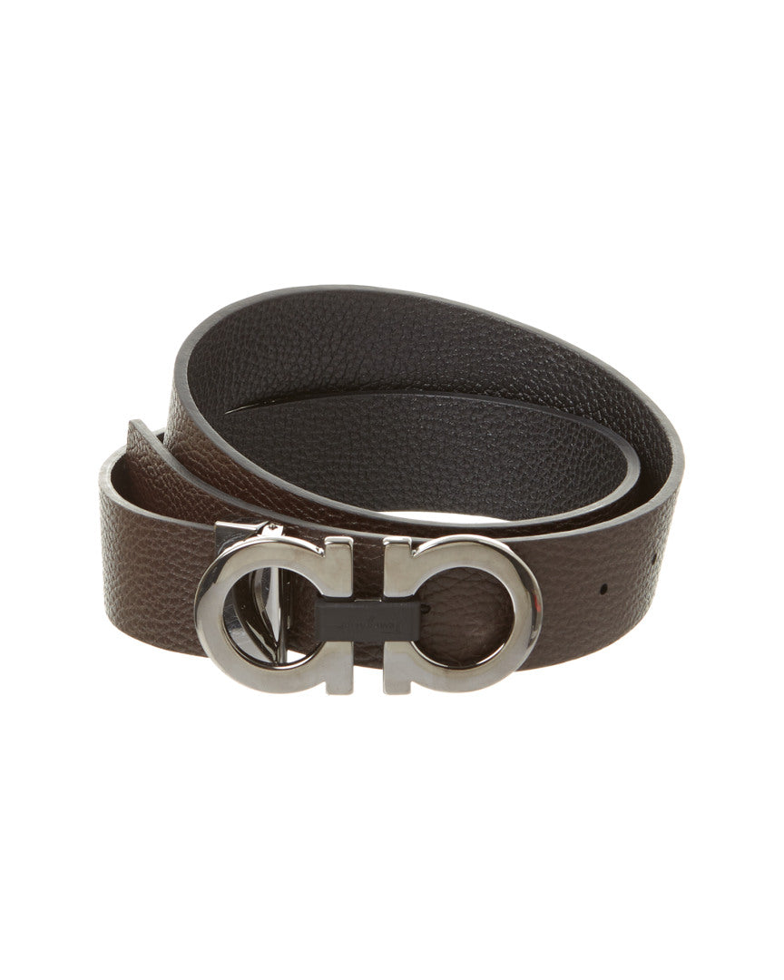 ferragamo reversible & adjustable leather belt